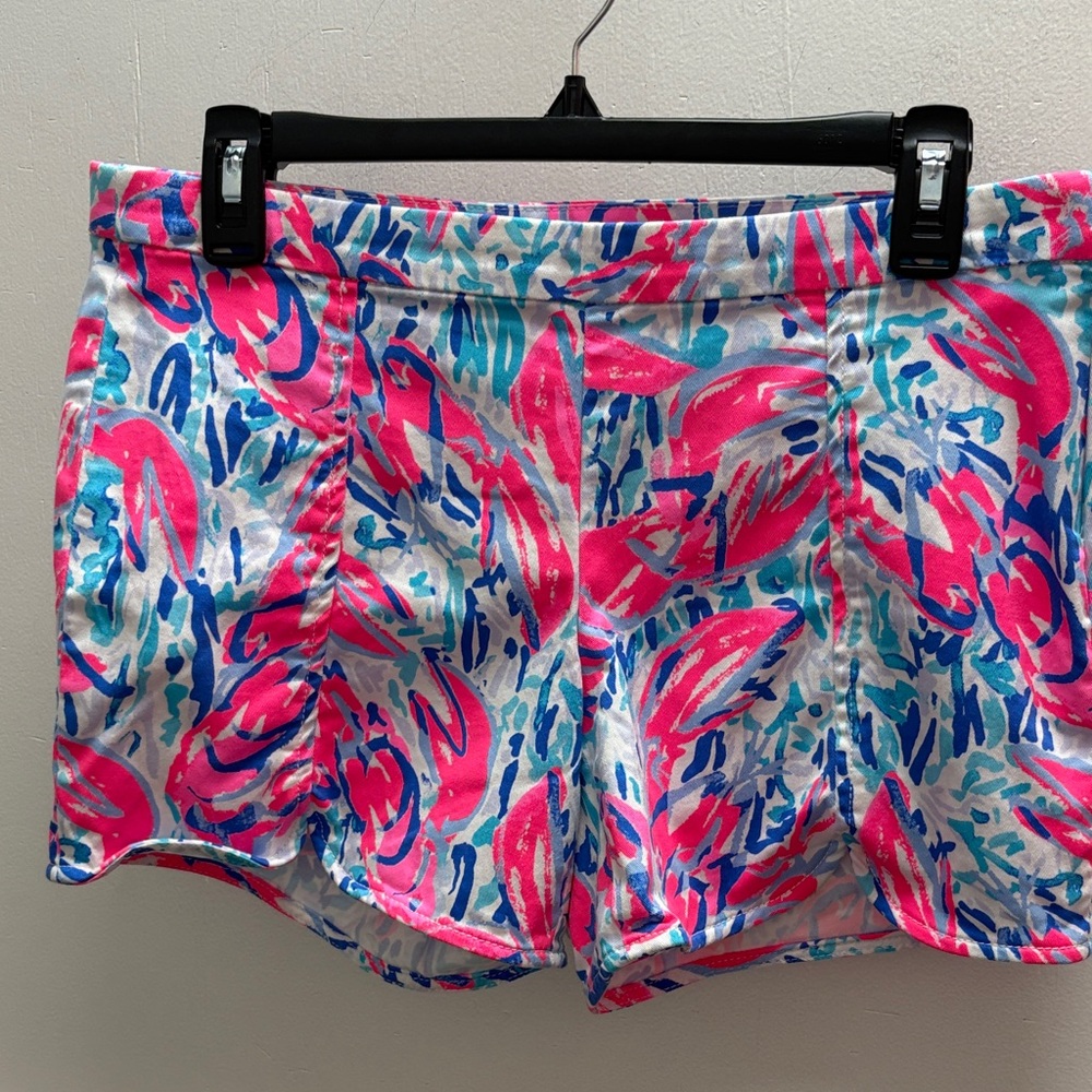 Lilly Pulitzer Vibrant Pink and Blue Women's Shorts